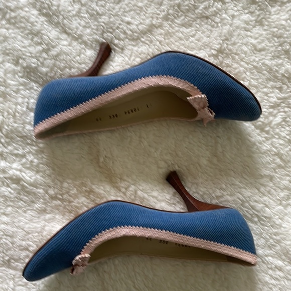 Jaime Mascaro Linone Jeans Serp Ros in Denim/Pink Size-EU 39/USA 8 NWT - Picture 4 of 14